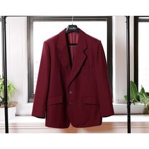 Issey Miyake I.S. Chisato Tsumori Cherry Red Vintage Blazer (Size: J-9 US-6)